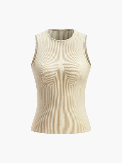 Top sans manches moulant pour femme