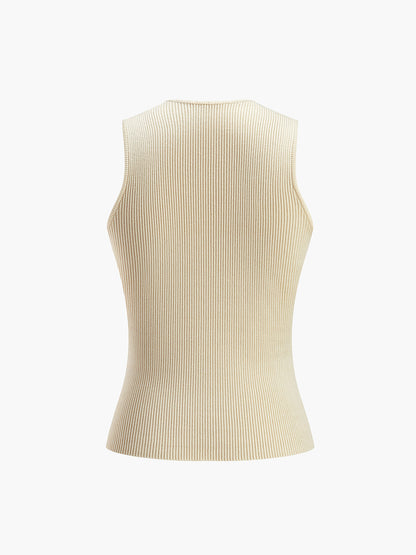 Top sans manches moulant pour femme