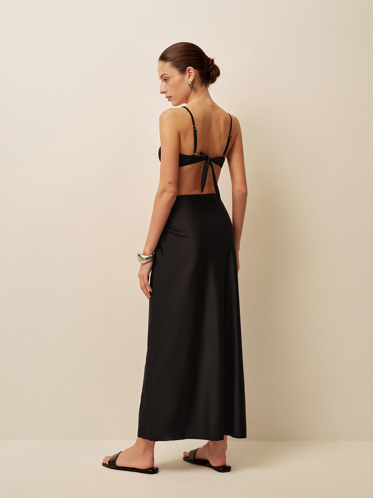 Ensemble Femme Deux Pièces Jupe Longue Fendue Chic
