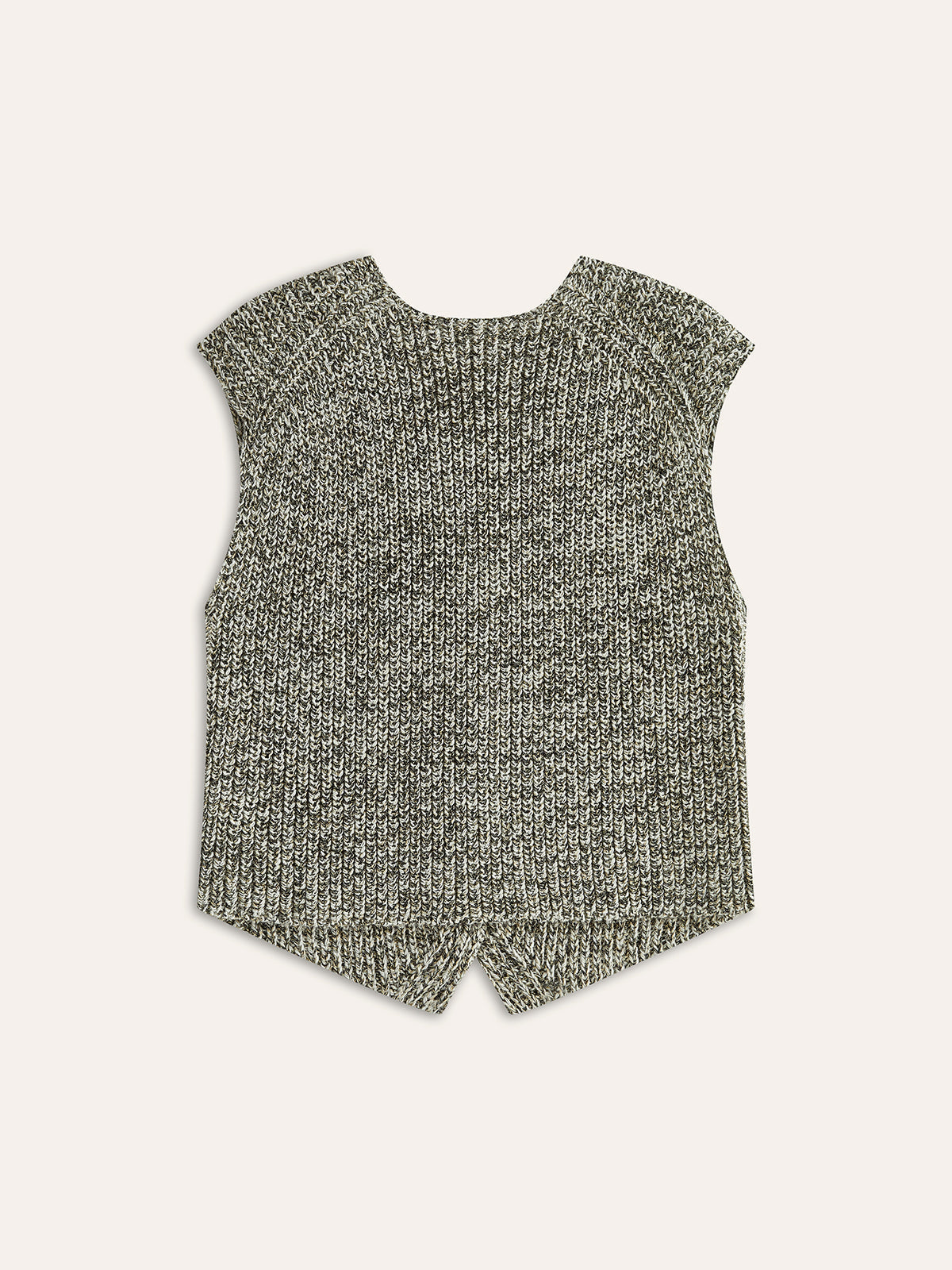 Gilet Sans Manches Femme Tricot Fermeture Boutonnée Coupe Courte