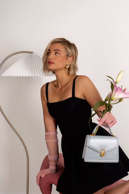 Sac à Main Femme Structuré avec Poignée et Fermeture Or