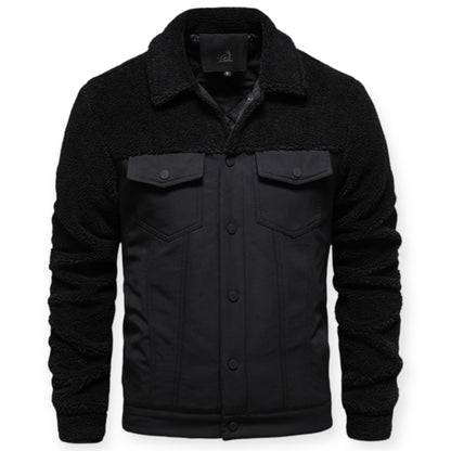Veste Hiver Homme Doublée et Imperméable avec Capuchon