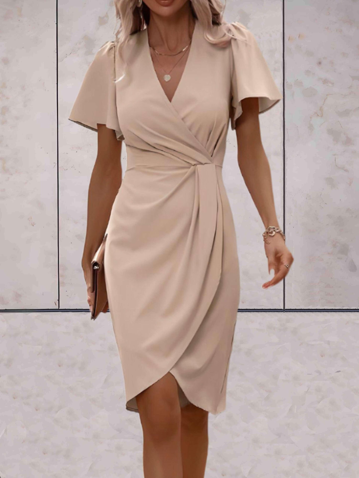 Robe Ajustée Femme Style Élégant Raffiné