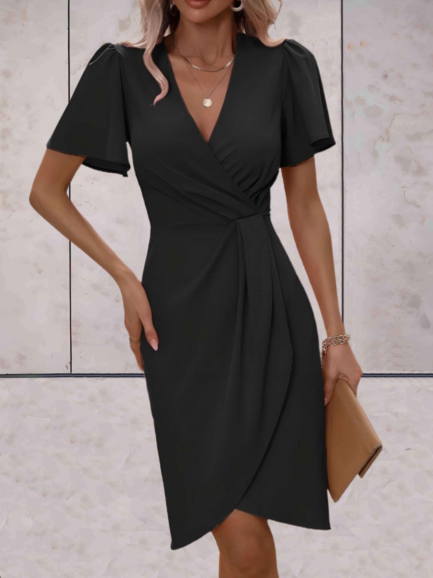 Robe Ajustée Femme Style Élégant Raffiné