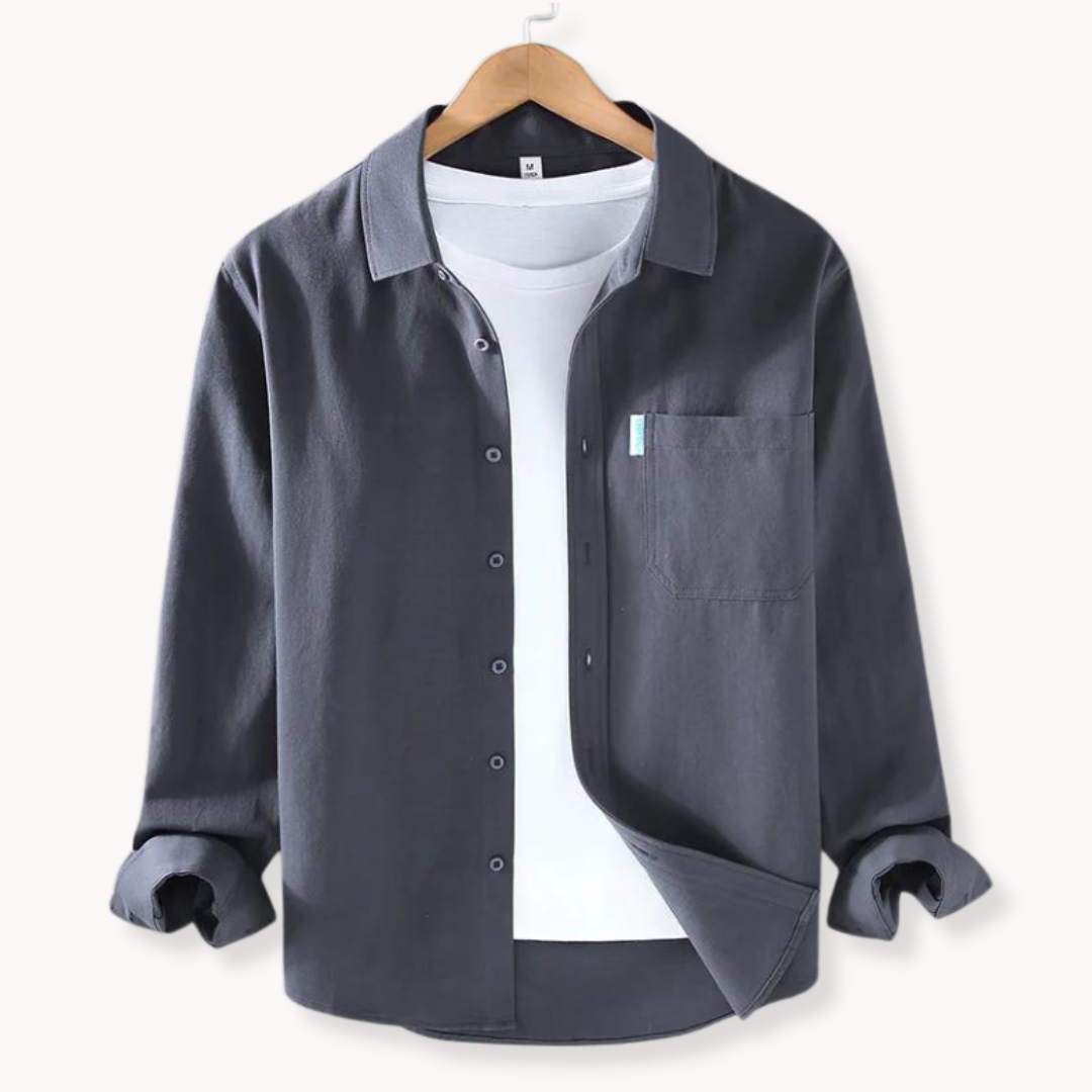Chemise Homme Coton Classique pour Loisirs