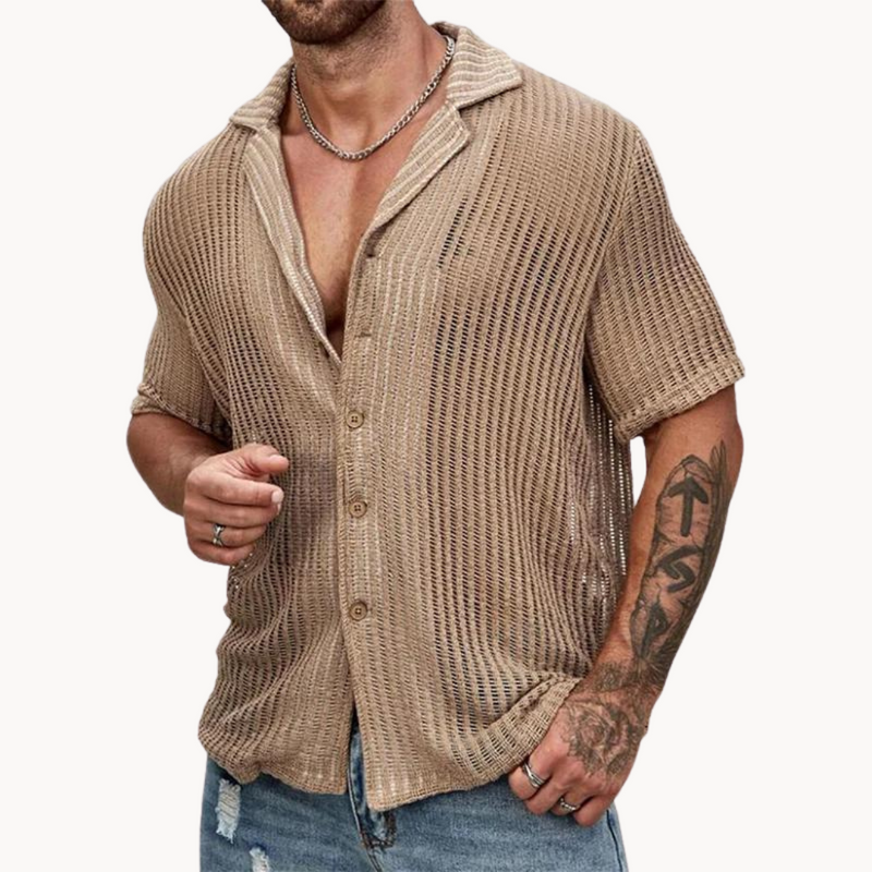 Chemise Homme Manches Courtes Été Légère