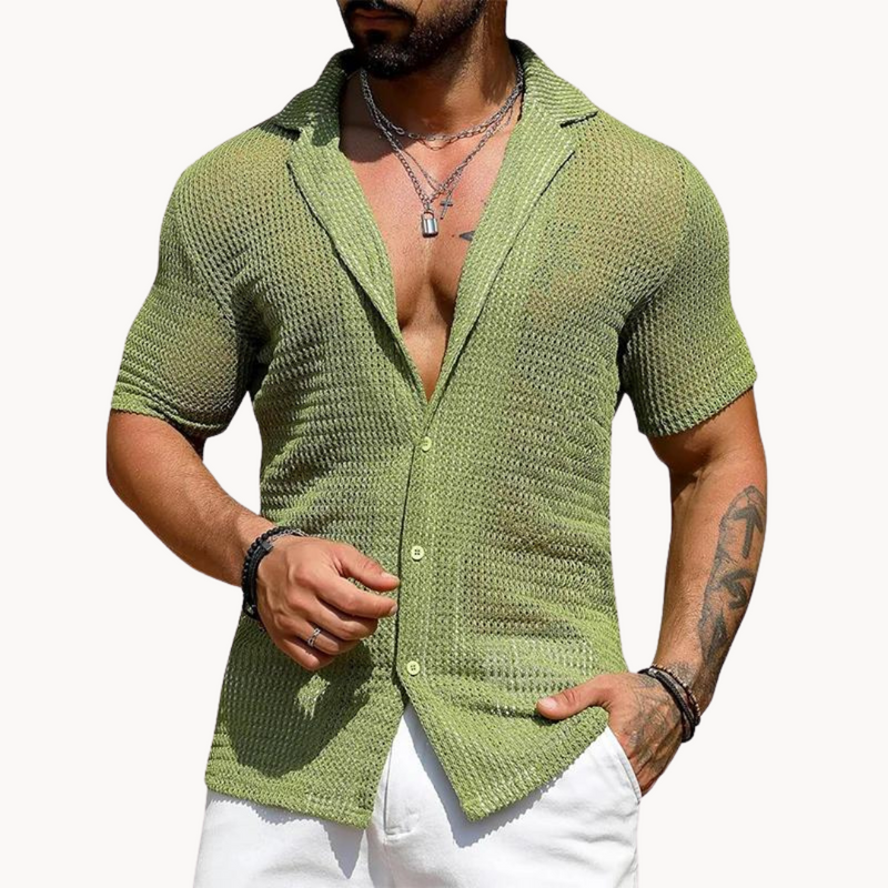 Chemise Homme Manches Courtes Été Légère