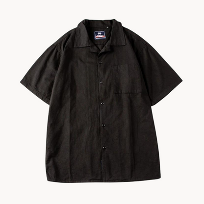 Chemise Décontractée Col V Grand Format Réduit - PanierRoyale