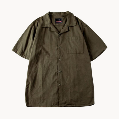 Chemise Décontractée Col V Grand Format Réduit