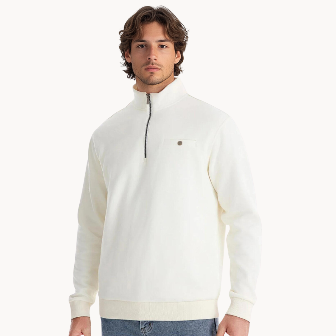 Pull Homme Décontracté Zippe Noir - PanierRoyale