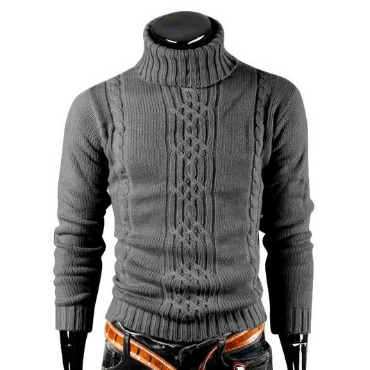 Pull Homme Col Montant Manches Longues Hiver Chaud - PanierRoyale