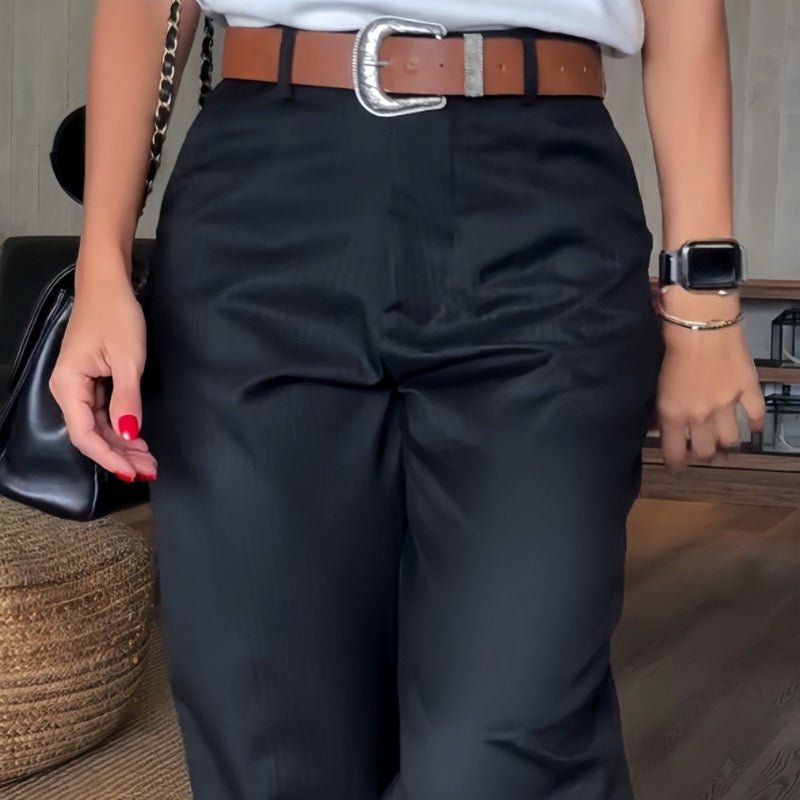Pantalon Féminin Taille Haute Élégant pour Bureau