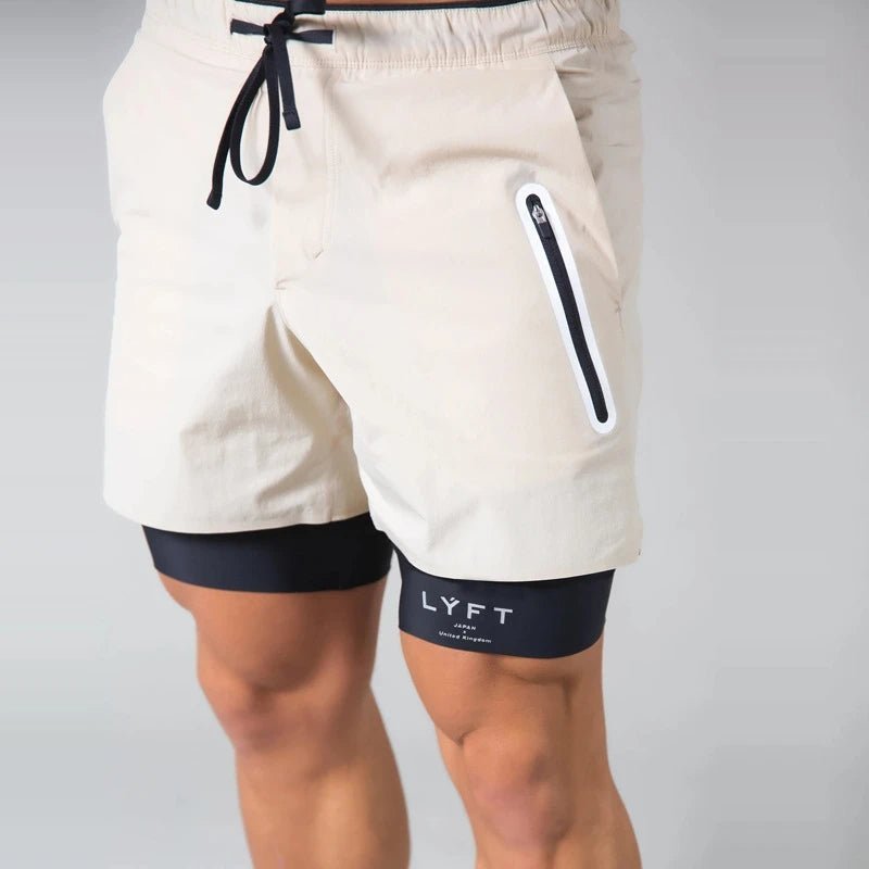 Short de Sport Homme 2 en 1 pour Équipement de Fitness