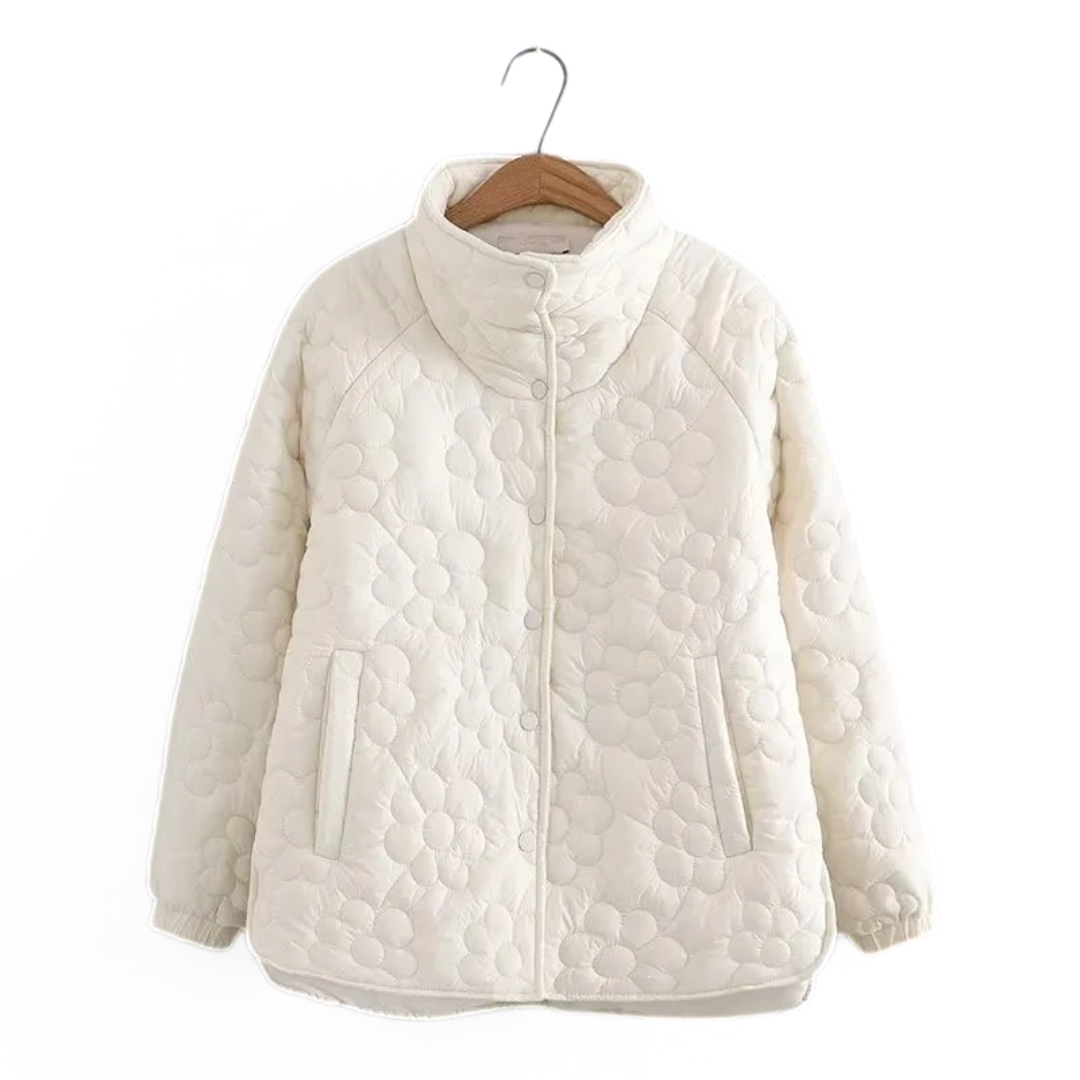 Manteau Femme Hiver Élégant Imprimé Fleur
