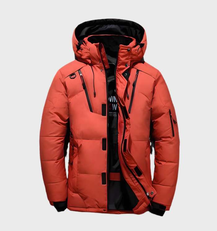 Veste Hiver Homme Capuche Manches Longues Imperméable - PanierRoyale