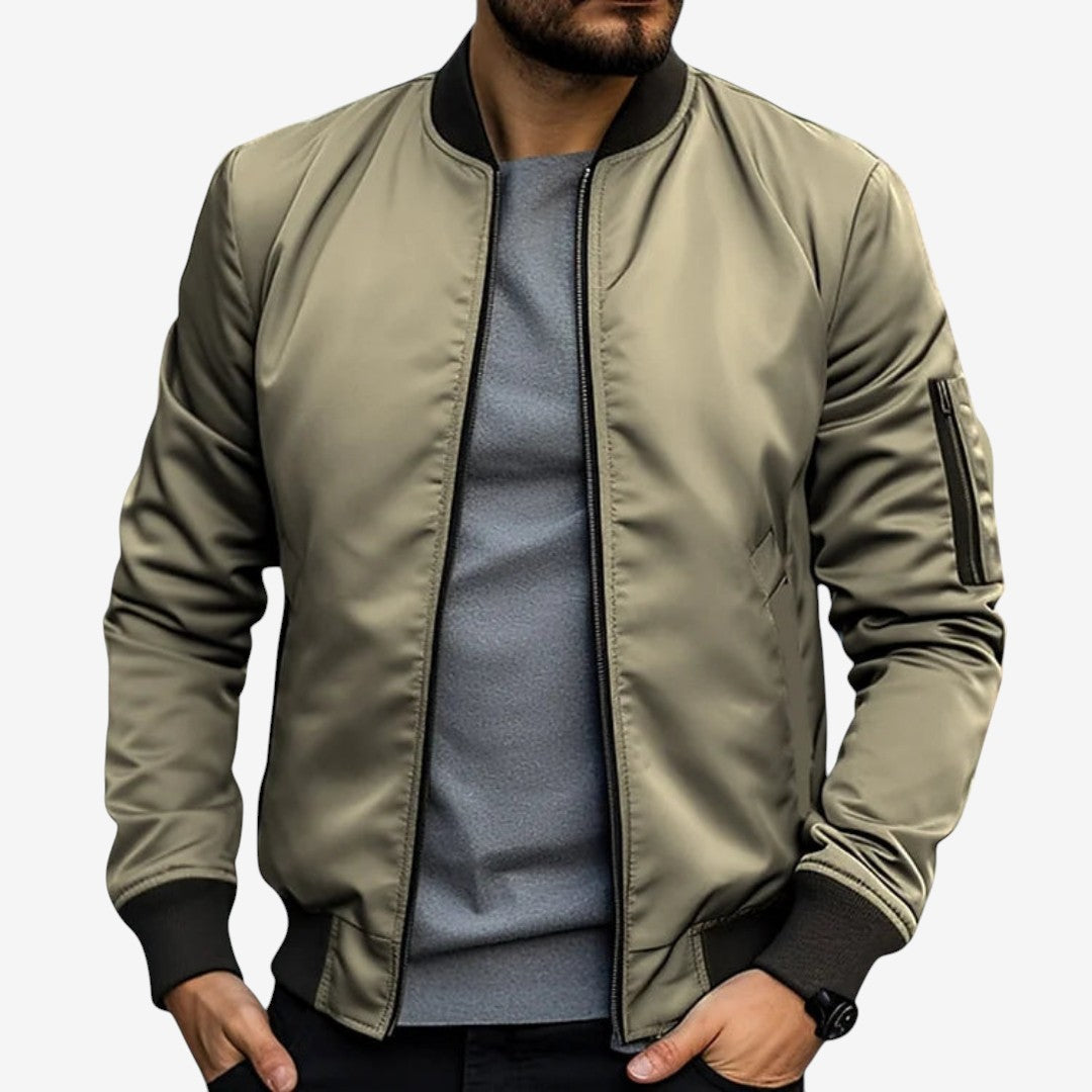 Veste Homme Chic à Manches Longues Col Montant