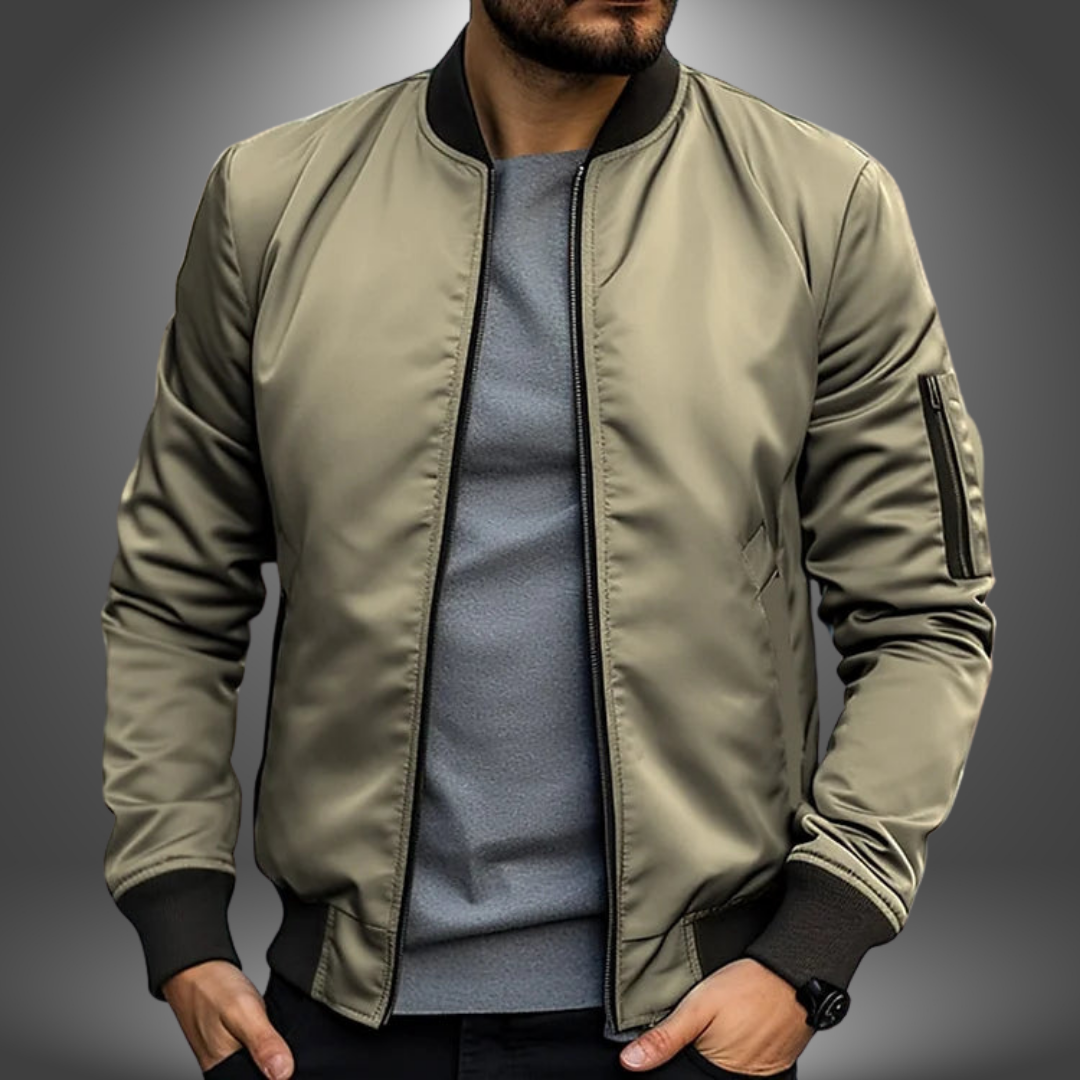 Veste Zippée Homme Imperméable avec Manches Réglables