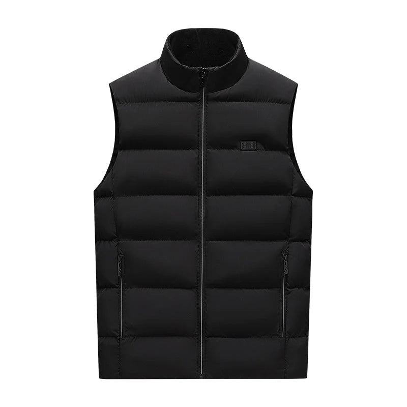 Gilet chauffant imperméable à fermeture éclair
