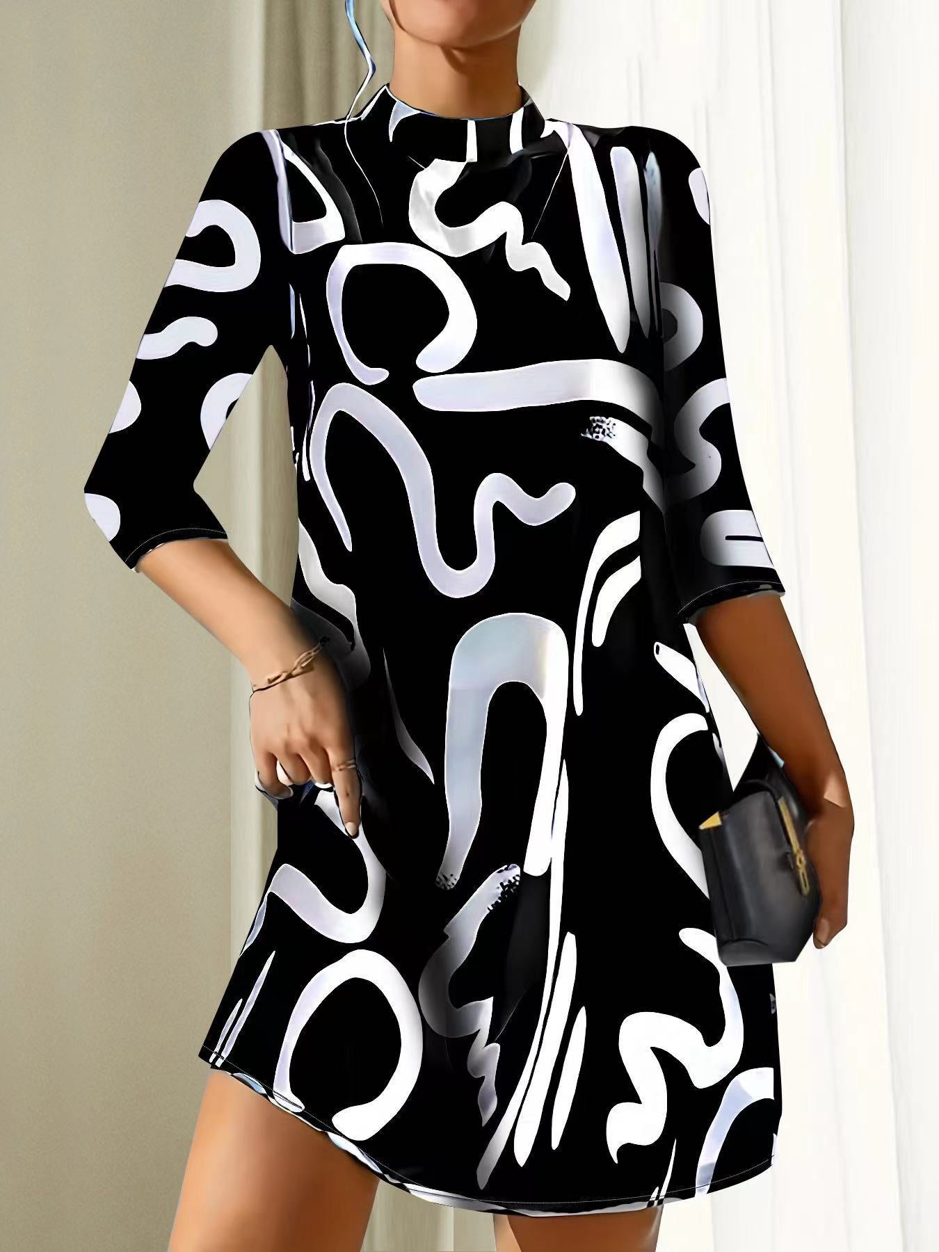 Robe Femme Automne Élégante à Imprimé Floral - PanierRoyale