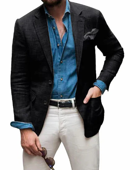 Blazer Homme Slim Fit avec Poche pour Printemps Élégant