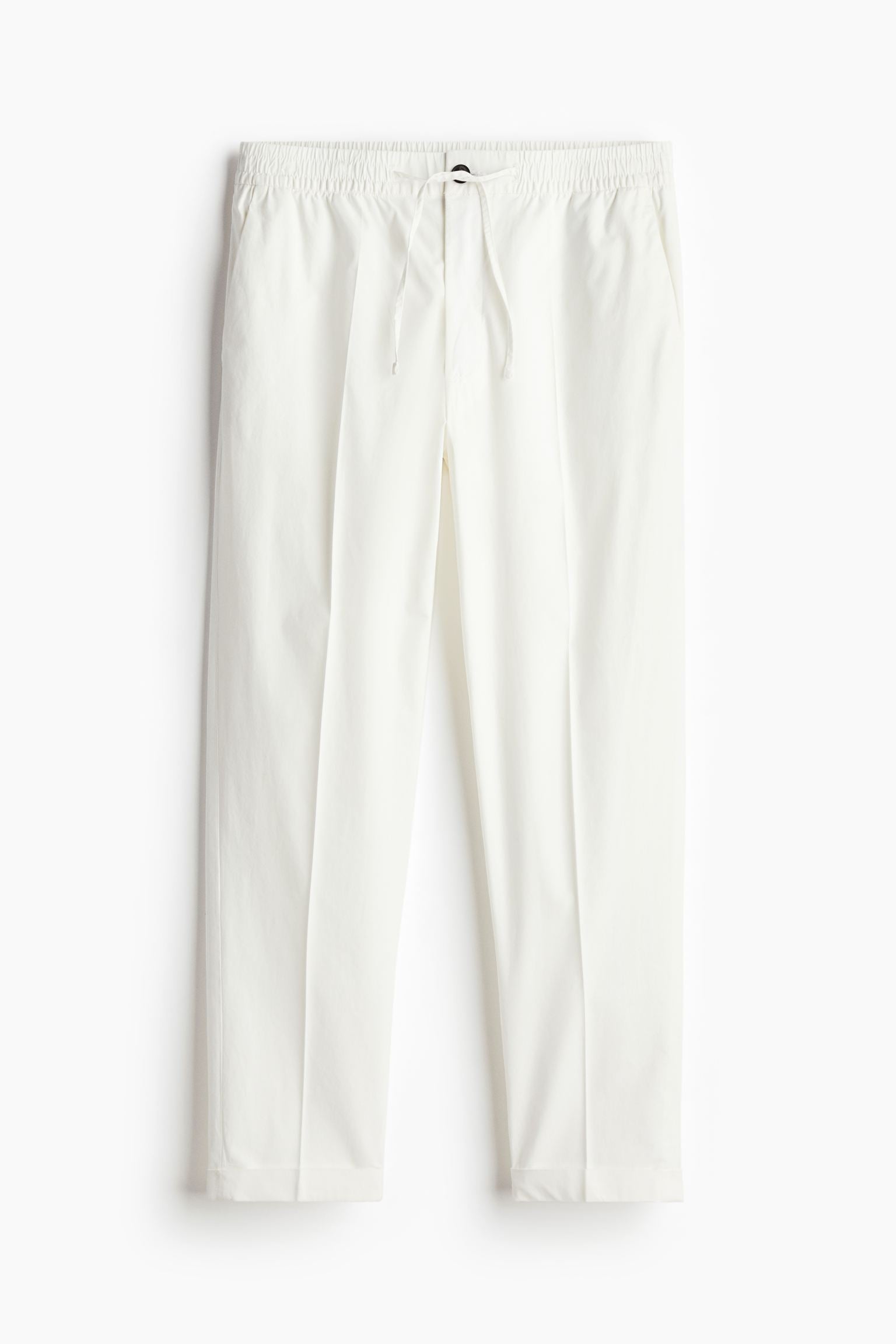 Pantalon Chino Homme Blanc Crème avec Cordons - BerlinGlamour