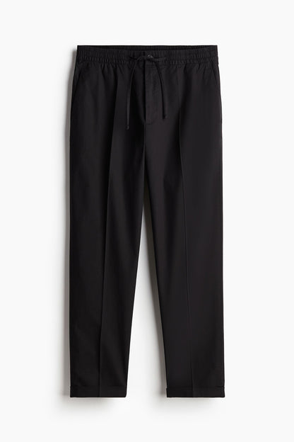 Pantalon Chino Noir Homme avec Cordons - BerlinGlamour