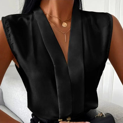 Chemisier Femme Décontracté sans Manches Elegant et Confortable