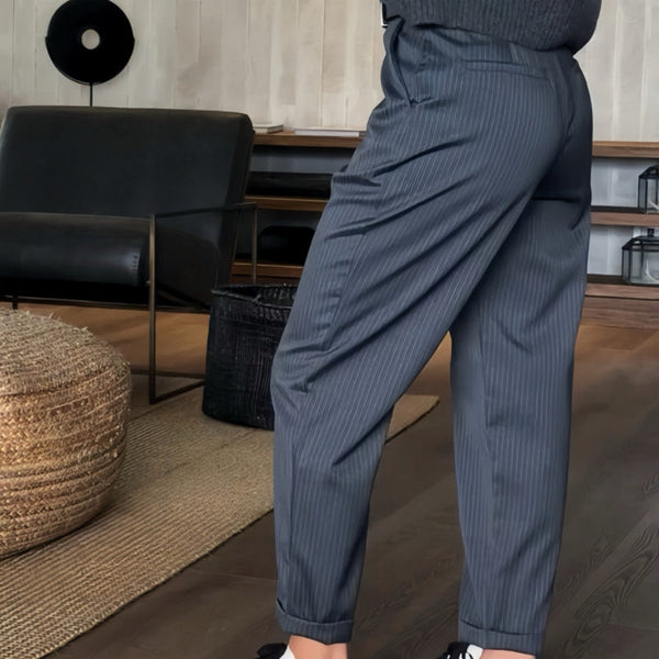 Pantalon Femme Rayé Élégant pour Travail