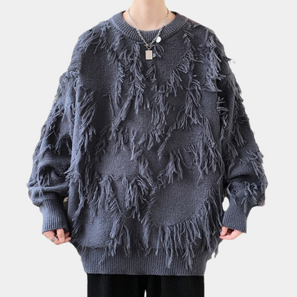 Pull Homme Tricoté à Franges Modèle Actuel