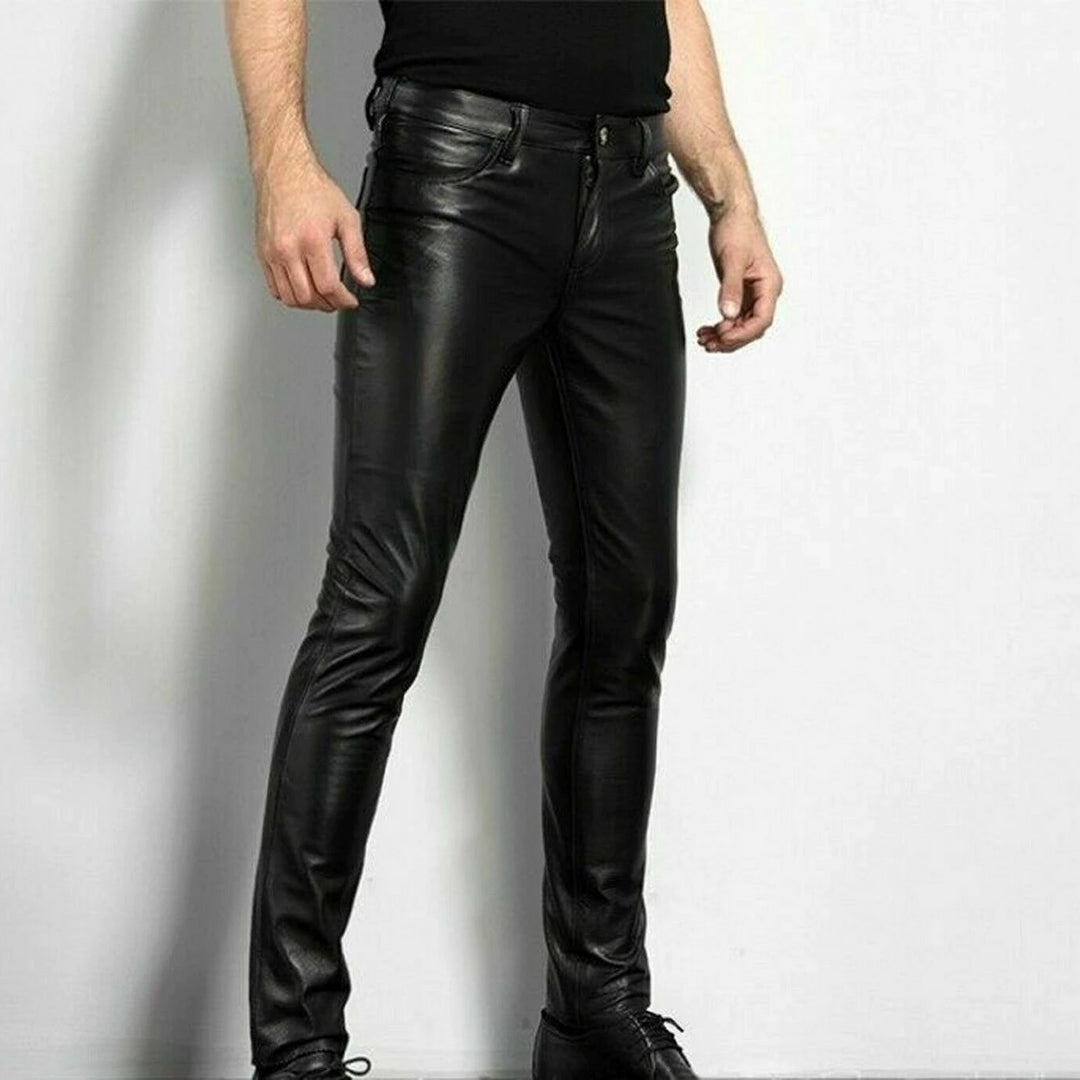 Pantalon Cuir Stylish Homme