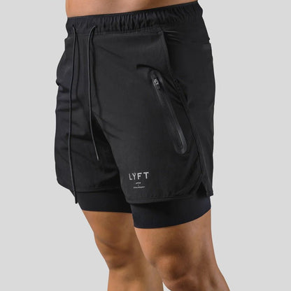 Short de Sport Homme 2 en 1 pour Équipement de Fitness