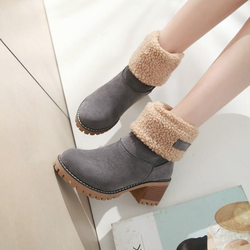 Bottes Femmes Hiver Fourrées et Chauffantes