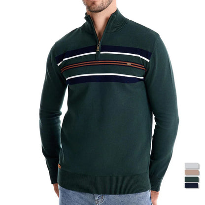 Pull en Maille pour Homme avec Fermeture Éclair