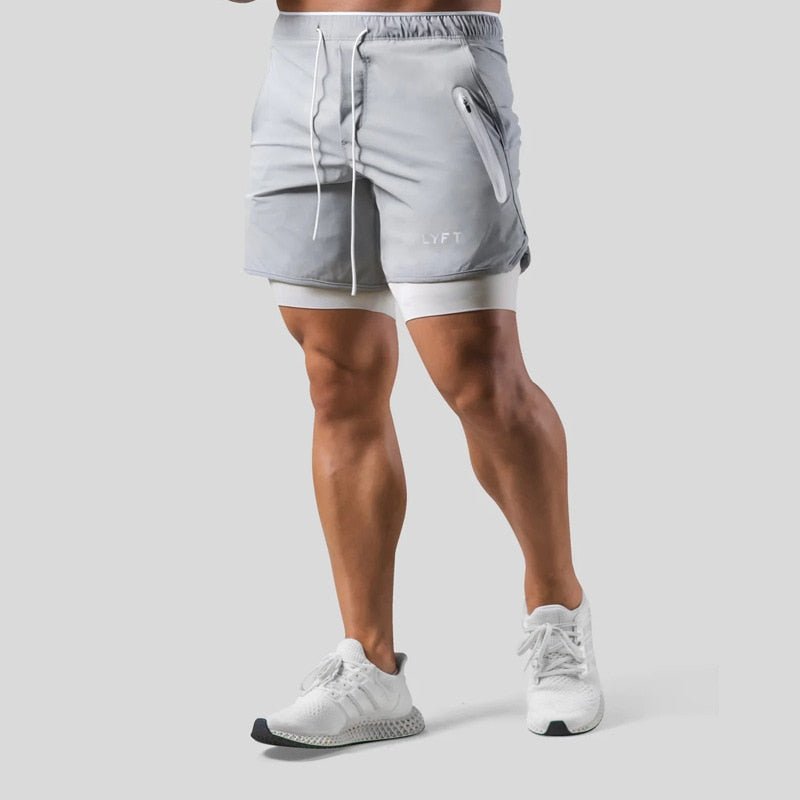 Short de Sport Homme 2 en 1 pour Équipement de Fitness