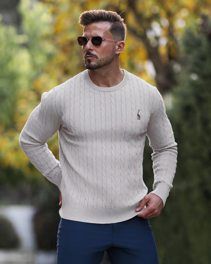 Pull en Coton à Câble pour Homme