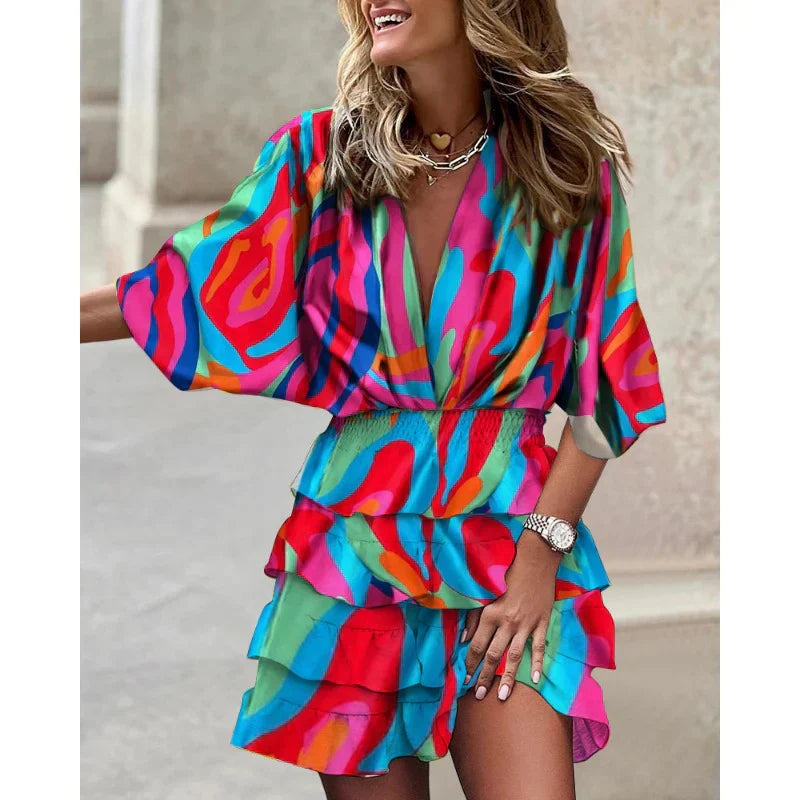 Robe Été Femelle Légère Manches Courtes
