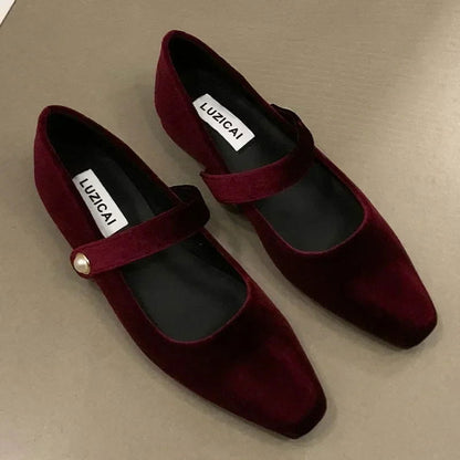 Ballerines Femmes Chic à Bout Pointu avec Bride Strass