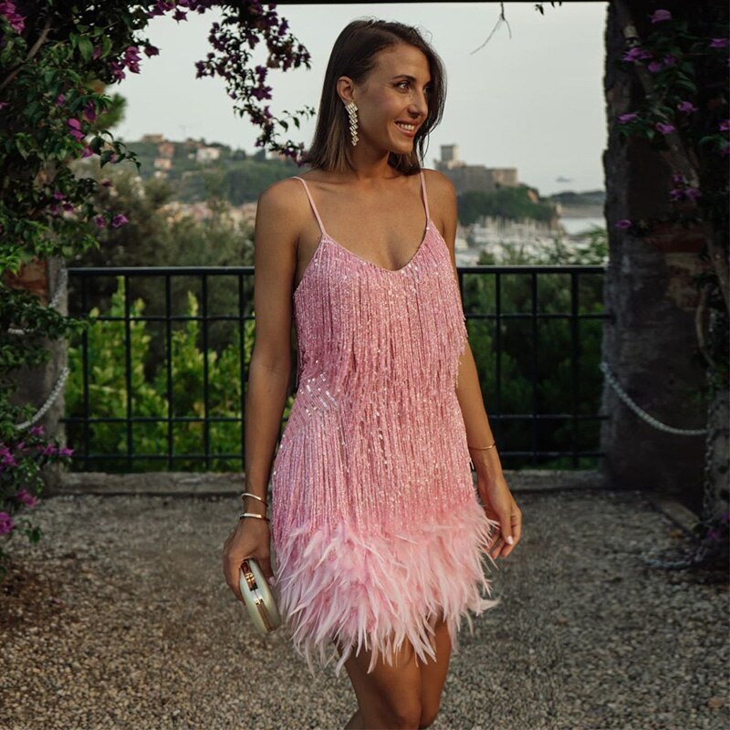 Robe de Soirée Couture à Paillettes pour Femme