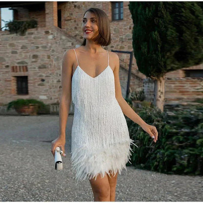 Robe Soirée Courte Élégante pour Femme
