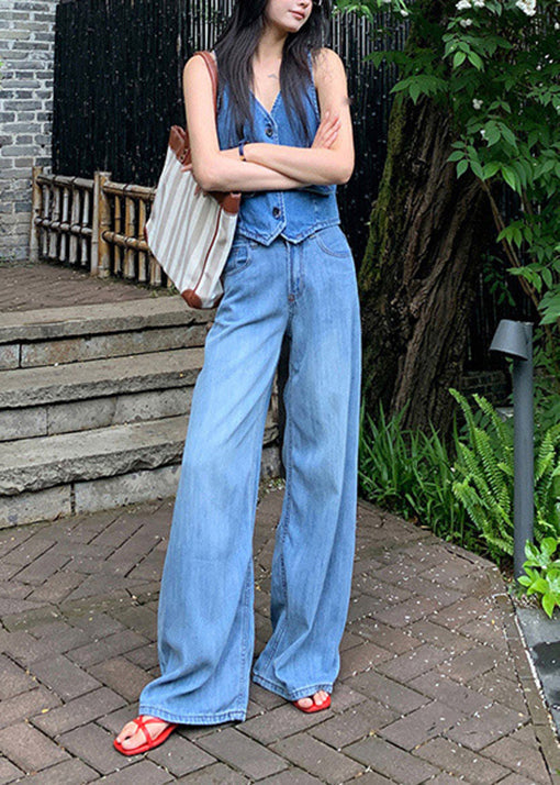 Jean taille haute confortable avec poches pour femme hiver - EasyApparels