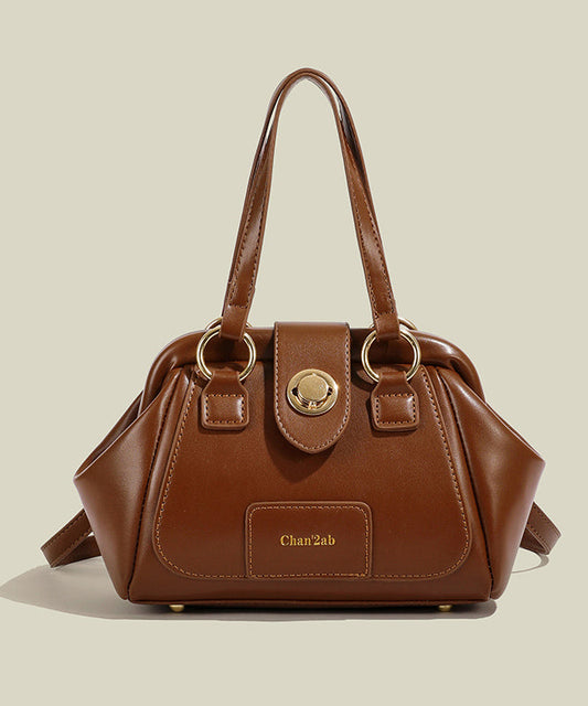 Chic sacs en cuir brun robuste et résistant - EasyApparels