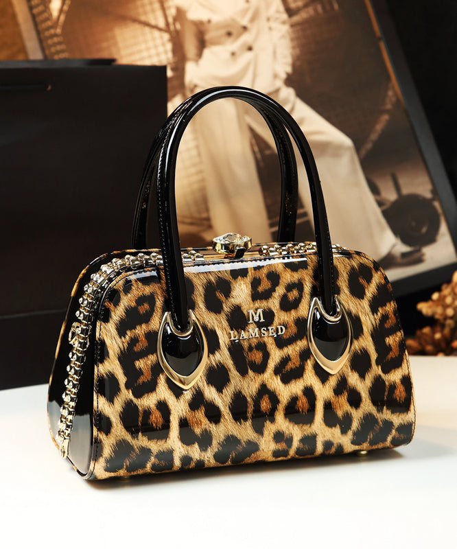 Fashion Leopard Faux Leather Tote Bag - EasyApparels
