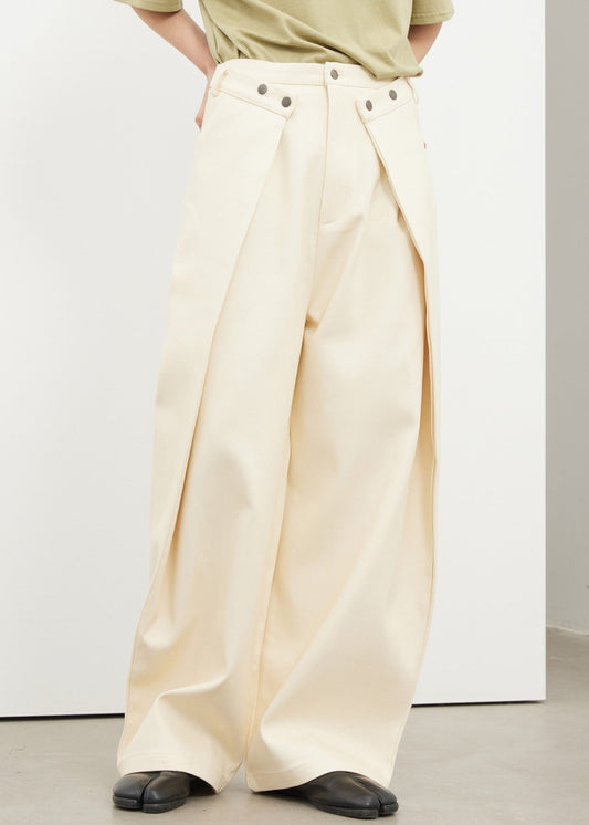 Relaxed Fit Beige Autumn Trousers - EasyApparels