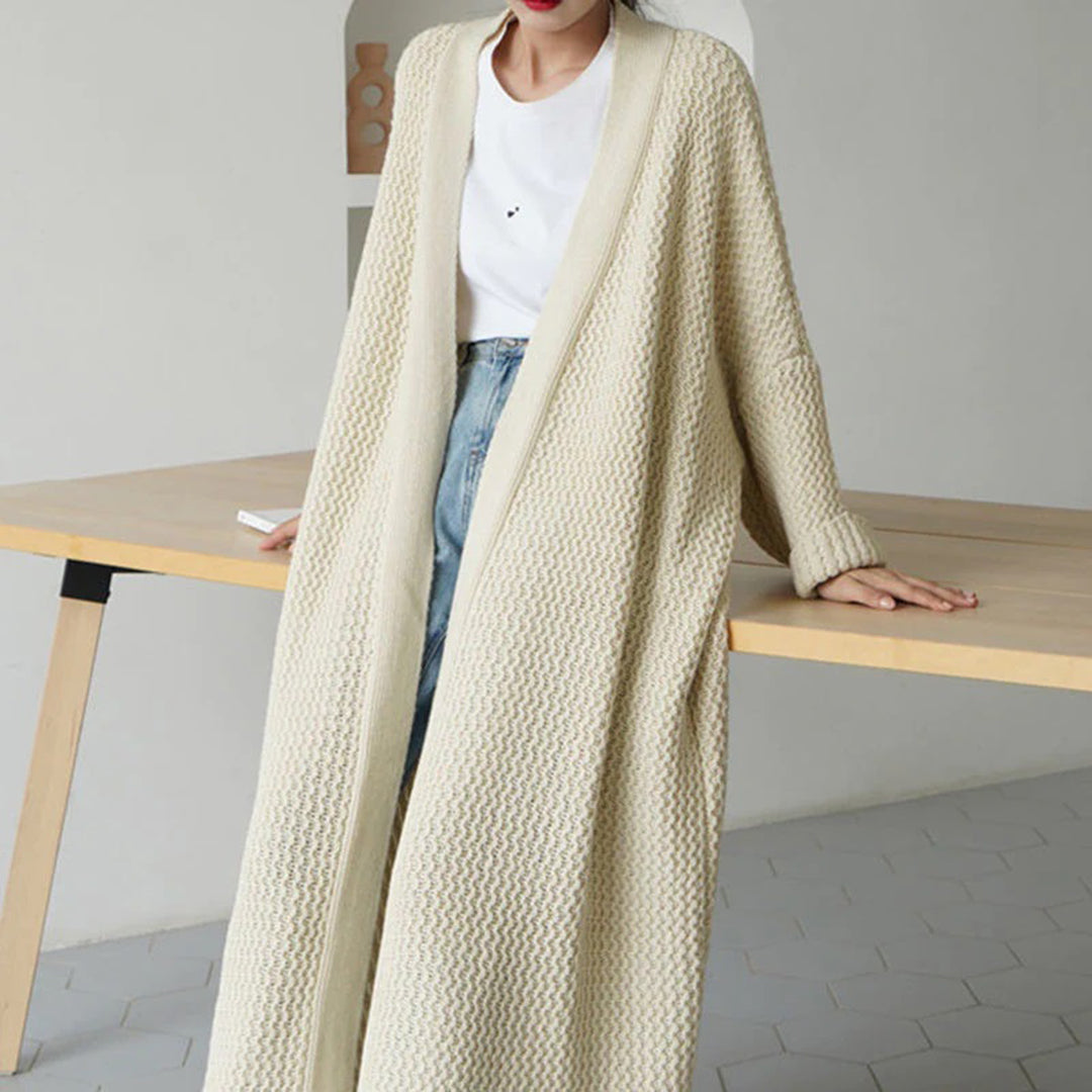Cardigan Femme Tricot Long Dégagé