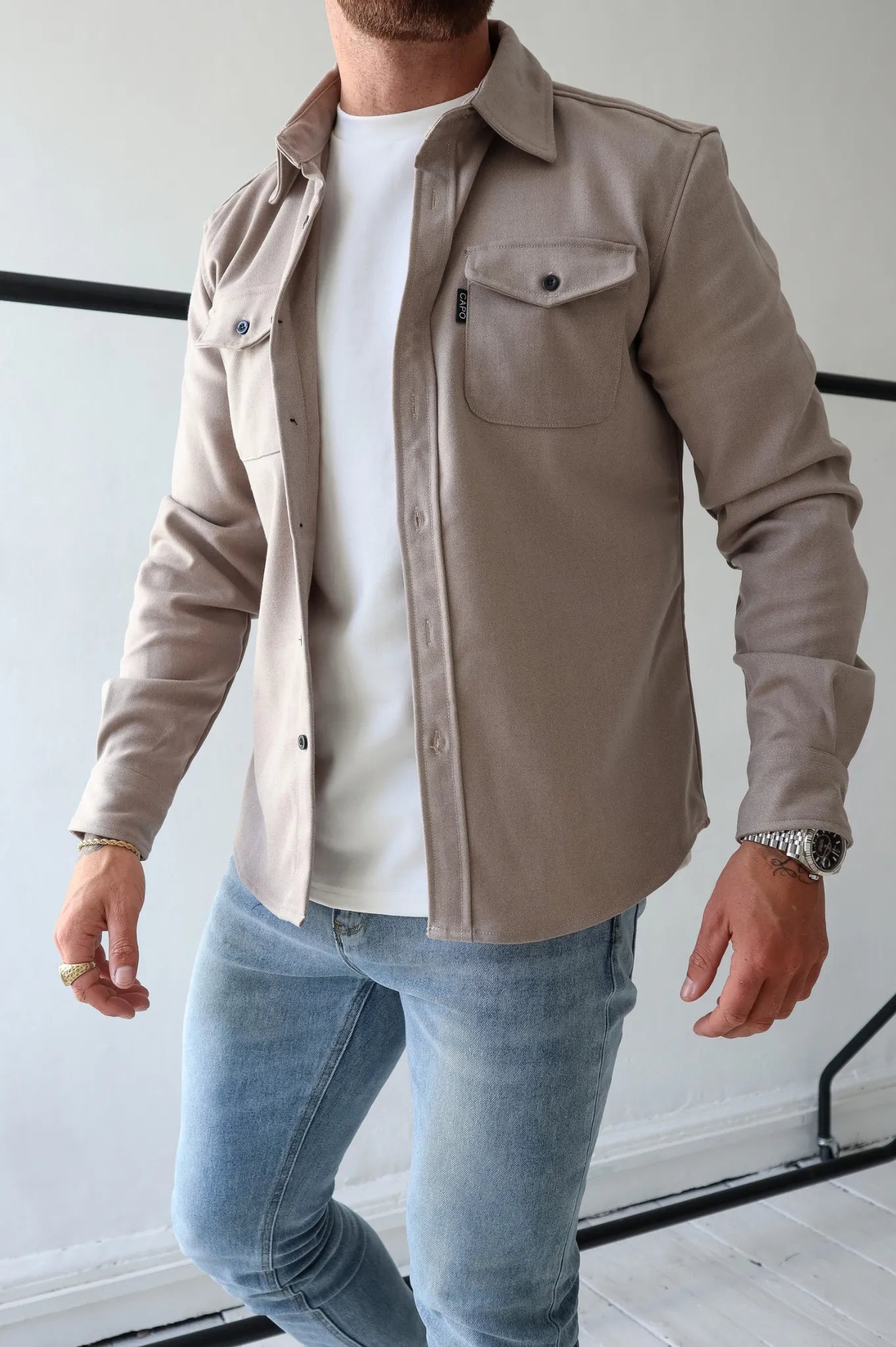 Blouson Décontracté pour Homme - Veste Overshirt Chic et Polyvalente