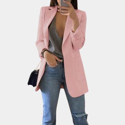 Veste Femme Élégante Taille Slim avec Manches Longues