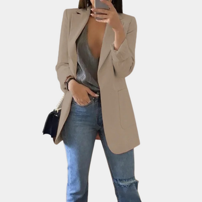Veste Femme Élégante Taille Slim avec Manches Longues