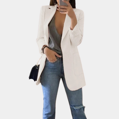Veste Femme Élégante Taille Slim avec Manches Longues