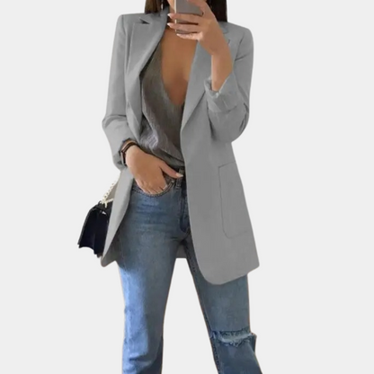 Veste Femme Élégante Taille Slim avec Manches Longues