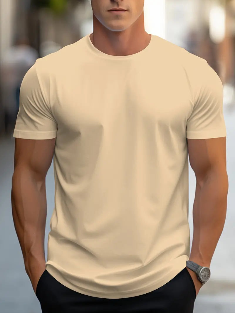T-shirt Homme Blanc Casual